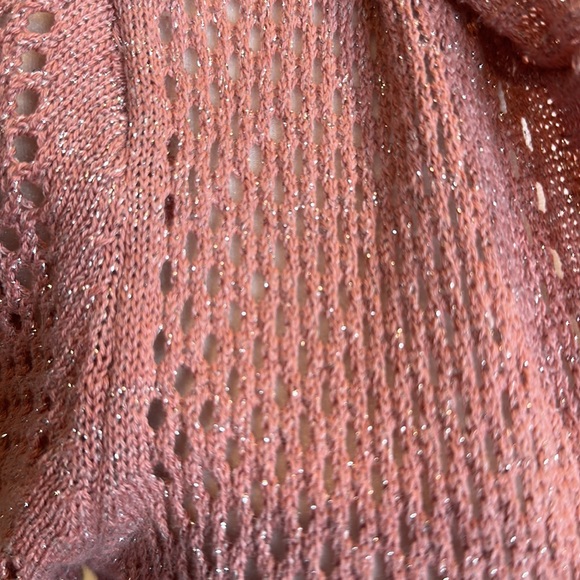 EUC Nefise Sparkle Pink Hooded Duster Sweater, S/M - Picture 3 of 8